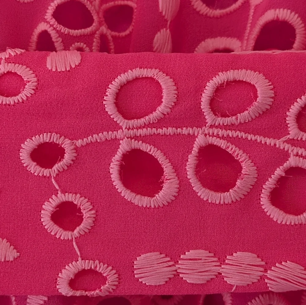 Lilly Pulitzer Almita Bright Pink Eyelet Dress, Size 10. Worn Once - Picture 6 of 10